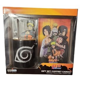 Naruto Shippuden coffee mug, notebook & key chain gift set new anime